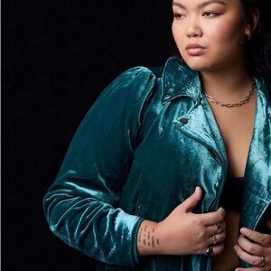 Torrid Velvet Moto Jacket
